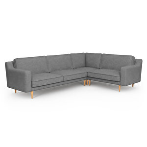 Klem Slim 283 X 203 Köşe Ahşap Ayak - Keten Beton Gri