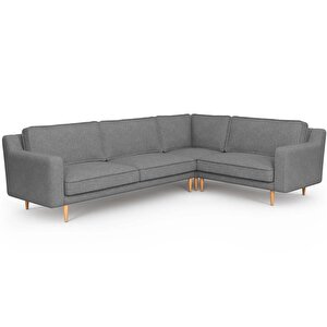 Klem Slim 283 X 203 Köşe Ahşap Ayak - Keten Beton Gri