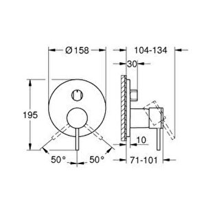 Grohe Atrio Tek Kumandalı Banyo Bataryası - 24356da0