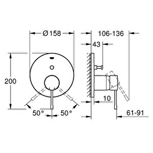 Grohe Essence Ankastre Banyo/duş Bataryası - 24167dc1