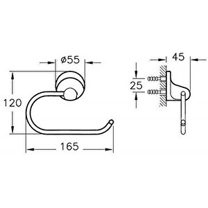 Vitra Marin A44946 Tuvalet Kağıtlığı, Krom