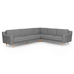 Klem Slim 303 X 257 Köşe Ahşap Ayak - Keten Beton Gri