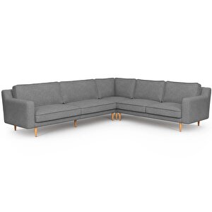 Klem Slim 303 X 257 Köşe Ahşap Ayak - Keten Beton Gri