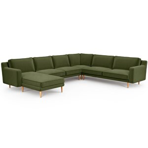 Klem Slim 339 X 283 Köşe Ahşap Ayak - Kadife Haki