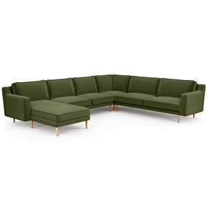 Klem Slim 339 X 283 Köşe Ahşap Ayak - Kadife Haki