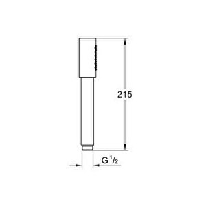 Grohe Rainshower Aqua Stick El Duşu, 1 Akışlı, Fırçalı Altın - 26866gn0
