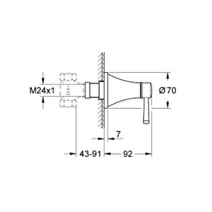 Grandera Ankastre Stop Valf - 29420000