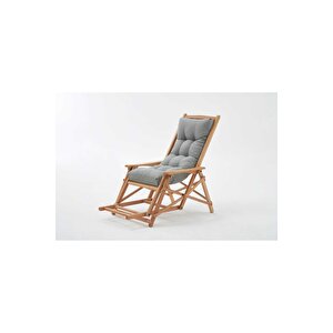 Most Sunbed Şezlong Su Bazlı %100 Ağaç Outdoor Gri Kumaş Silikon Dolgu