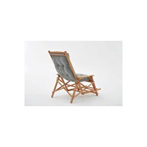 Most Sunbed Şezlong Su Bazlı %100 Ağaç Outdoor Gri Kumaş Silikon Dolgu