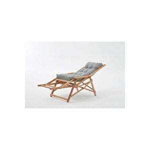 Most Sunbed Şezlong Su Bazlı %100 Ağaç Outdoor Gri Kumaş Silikon Dolgu
