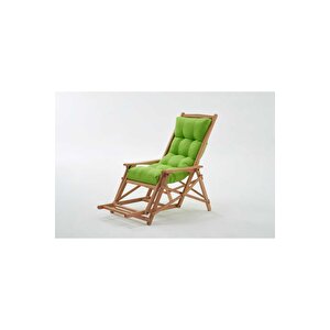 Most Sunbed Şezlong Su Bazlı %100 Ağaç Outdoor Yeşil Kumaş Silikon Dolgu