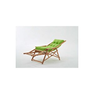 Most Sunbed Şezlong Su Bazlı %100 Ağaç Outdoor Yeşil Kumaş Silikon Dolgu