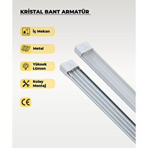  80w Beyaz Kristal Led Bant Armatür 3200k Sarı Işık