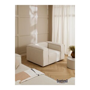 Most Mollis Berjer Silinebilir 01 Kırık Beyaz Keten Kumaş Yumuşak Sünger