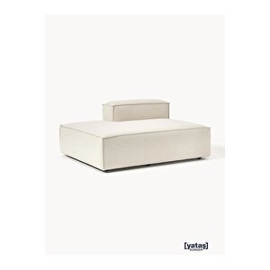 Most Mollis Sol Pro Köşe Modül 01 Kırık Beyaz Keten Kumaş Yumuşak Sünger