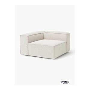 Most Mollis Köşe Modül Berjer Silinebilir 01 Lüks Bukle Beyaz Kumaş Yumuşak Sünger