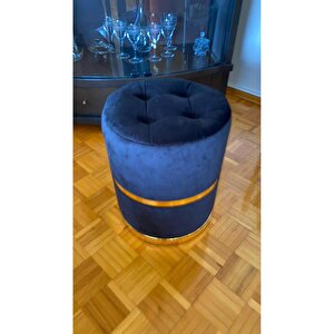 Most Ekol Lüks Pro Puf Lacivert Kadife Kumaş