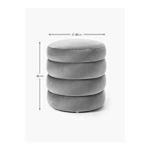 Most Twister Puf 21 Antrasit Kadife Kumaş