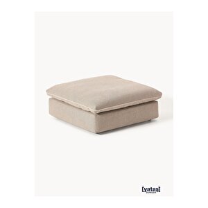 Most Mollirest Puf 05 Bej Keten Kumaş Silikon Dolgu Fermuarlı Minder