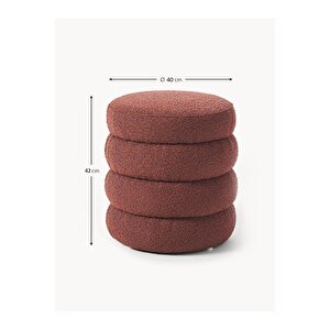 Most Twister Puf 09 Kırmızı Bukle Kumaş