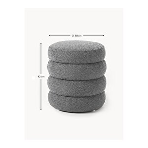 Most Twister Puf 17 Gri Bukle Kumaş