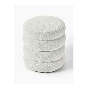 Most Twister Puf 01 Beyaz Bukle Kumaş