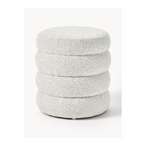 Most Twister Puf 01 Beyaz Bukle Kumaş
