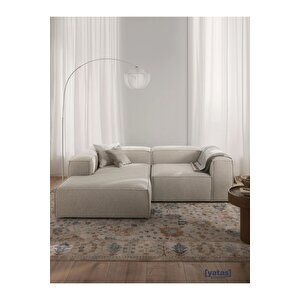 Most Mollis Plus Sol Köşe 2 Modül Köşe 01 Beyaz Lüks Bukle Kumaş Yumuşak Sünger