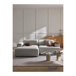 Most Mollista 2 Modül Sol Köşe Koltuk 32 Gri Keten Kumaş Yumuşak Sünger