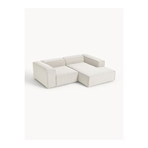 Most Mollis Plus Sağ Köşe 2 Modül Köşe 01 Lüks Beyaz Bukle Kumaş Yumuşak Sünger