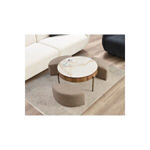 Most Rondo Akıllı Sehpa Mermer Görünümlü %100 Mdf