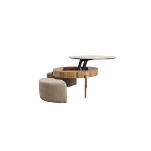 Most Rondo Akıllı Sehpa Mermer Görünümlü %100 Mdf