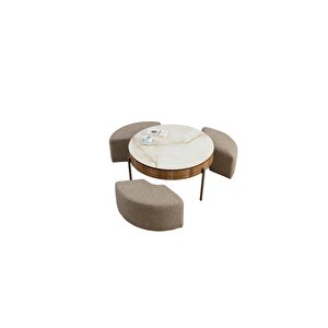 Most Rondo Akıllı Sehpa Mermer Görünümlü %100 Mdf