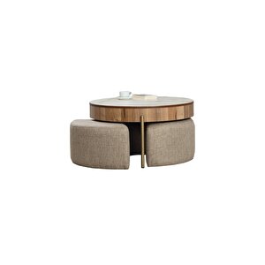 Most Rondo Akıllı Sehpa Mermer Görünümlü %100 Mdf