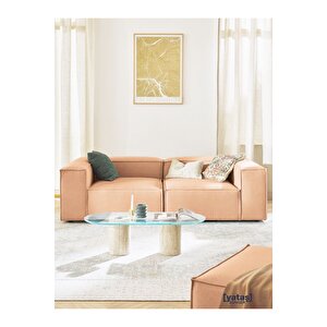 Most Mollis 2 Modül Kanepe Koltuk Kiremit Keten Kumaş Yumuşak Sünger