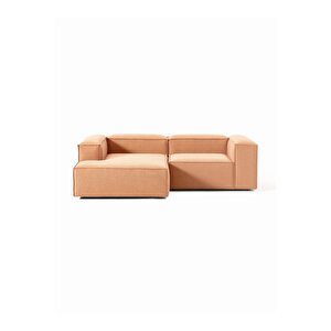 Most Mollis Plus Sol Köşe 2 Modül Köşe Kiremit Keten Kumaş Yumuşak Sünger