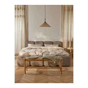 Most Oktagon Bazalı Karyola Kahve Bukle Kumaş Yataş Kuştüyü Sünger 160x200 Yatak Için(kurulum Dahi̇l)