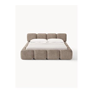 Most Oktagon Bazalı Karyola Kahve Bukle Kumaş Yataş Kuştüyü Sünger 160x200 Yatak Için(kurulum Dahi̇l)