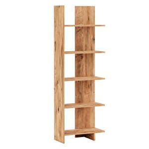 Reyo Asimetrik Beş Raflı Kitaplık Kt3 Çam