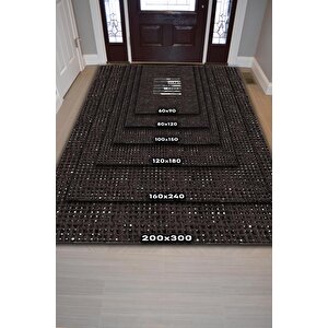 Homshtag Şef Bıcakları Siyah Beyaz Halı Mutfak Temalı Halı Modern Mutfak Halısı Minimal Mutfak Halı