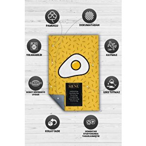 Homshtag En Geniş Menü Sarı Renkli Mutfak Halısı Yumurta Mutfak Temalı Minimal Tasarım Mutfak Halısı
