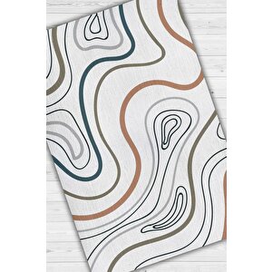 Homshtag Biftek Sanatı Açık Renkli Mutfak Halısı Yazılı Minimal Halı Geometrik Mutfak Temalı Halı