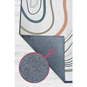 Homshtag Biftek Sanatı Açık Renkli Mutfak Halısı Yazılı Minimal Halı Geometrik Mutfak Temalı Halı
