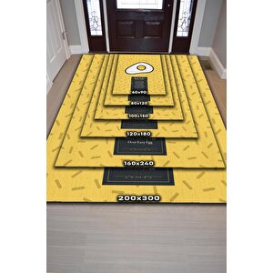 Homshtag En Geniş Menü Sarı Renkli Mutfak Halısı Yumurta Mutfak Temalı Minimal Tasarım Mutfak Halısı