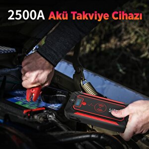 Utrai Jstar 4 24000 Mah 2500a Jump Starter Taşınabilir Akü Takviye Cihazı ( Kablosuz Şarj + Pusula + Çanta + Led Lamba + Powerbank