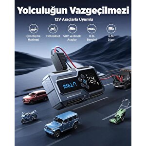 Utrai Js-9 Jstar 9 15000mah 1500a Akü Takviye Cihazı + Lastik Şişirme Pompası Taşınabilir Jump Starter (çanta+powerbank+led Lamba+