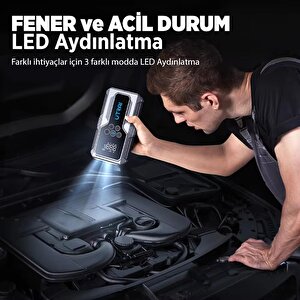 Utrai Js-9 Jstar 9 15000mah 1500a Akü Takviye Cihazı + Lastik Şişirme Pompası Taşınabilir Jump Starter (çanta+powerbank+led Lamba+