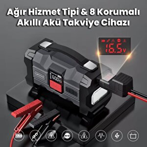Groove Zk004 26800mah 4500a Akü Takviye Cihazı +lastik Şişirme Kompresörlü Taşınabilir Jump Starter (kompresör+powerbank+led Lamba