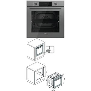 Hafele Orion Gri Ankastre Set Ocak/fırın/davlumbaz