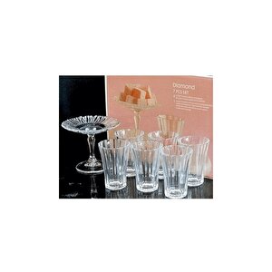 Diamond Kahve Yanı Su Bardağı - 7 Prç. Kahve Sunum Seti Takımı